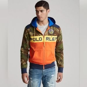 Polo Ralph Lauren Military Army Camo Expedition Full-Zip Fleece Hoodie NWOT -XXL